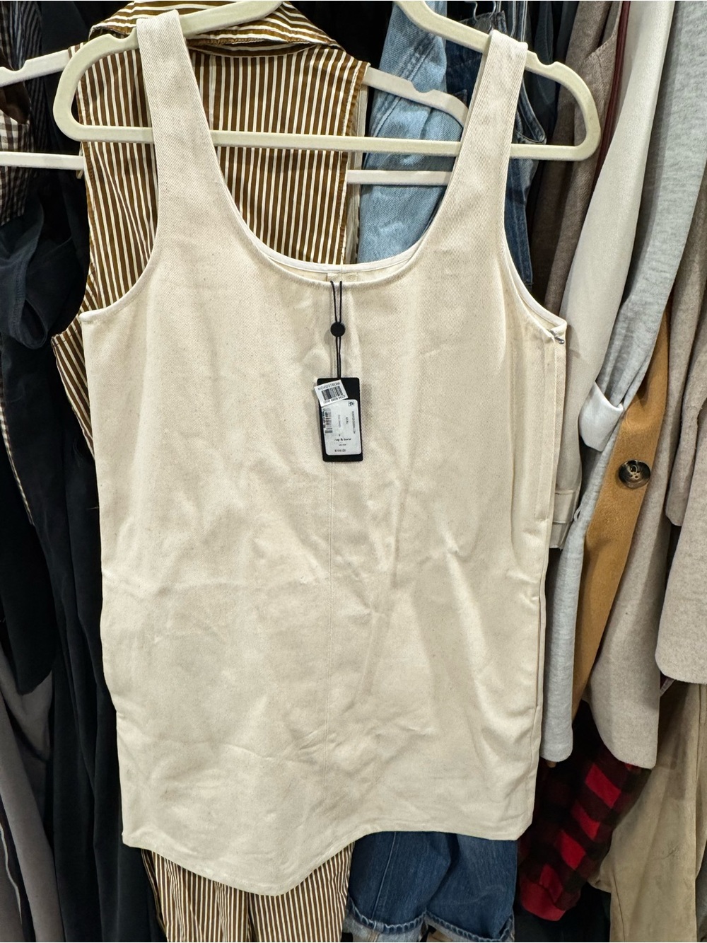 rag & bone Cream Scoop Neck dress